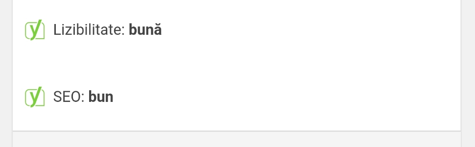 Optimizare articol prin yoast